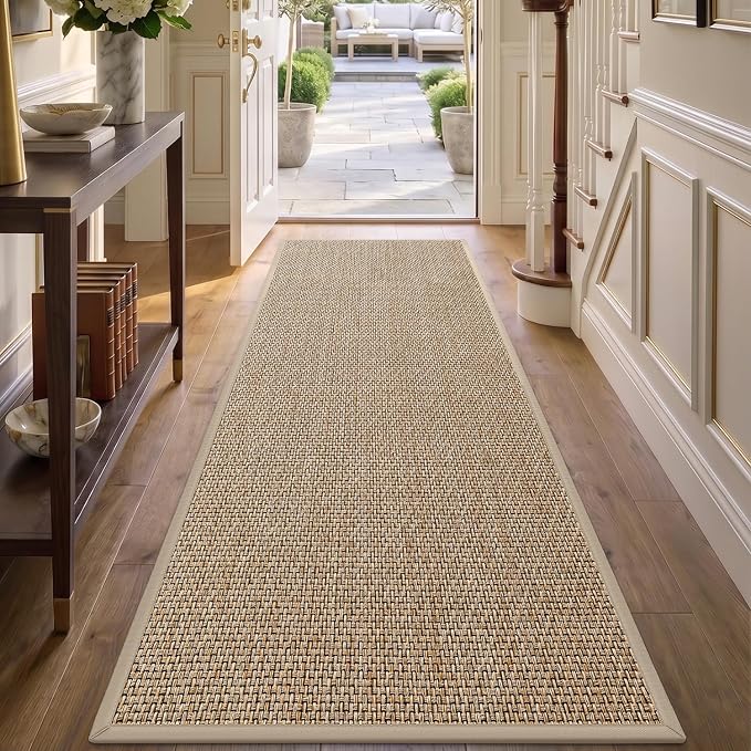 DEX Hallway Runner Rug 2'4''x8, Non Slip Rubber Backing Inside Entryway Carpet