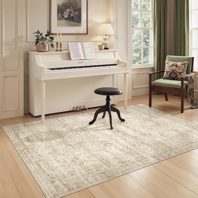 Area Rugs 4x6 for Living Room, Non-Slip Backing Small Kids Rugs for Bedroom