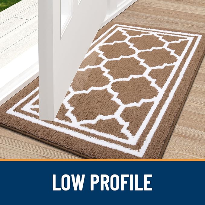 Buganda Large Indoor Door Mat, Dirt-Resistant and Absorbent Doormat, Low