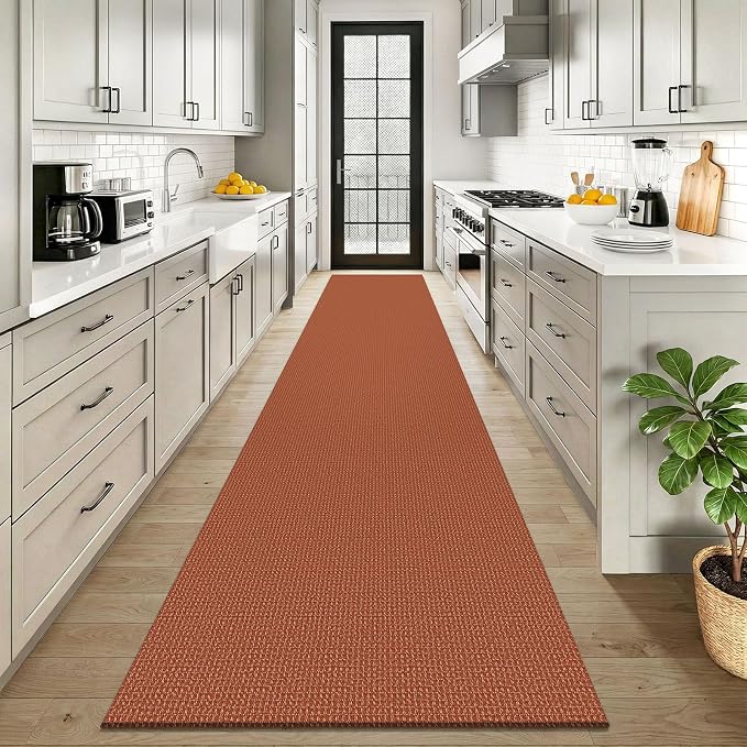 KOZYFLY Orange 2.5'x12' Runners Rugs
