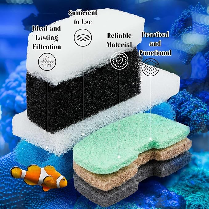 50 Pcs Compatible with Fluval 206/207 Filter Media Canister Filter Maintenance