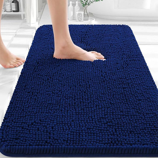 OLANLY Bathroom Rugs 30x20, Extra Soft Absorbent Chenille Bath Rugs, Rubber