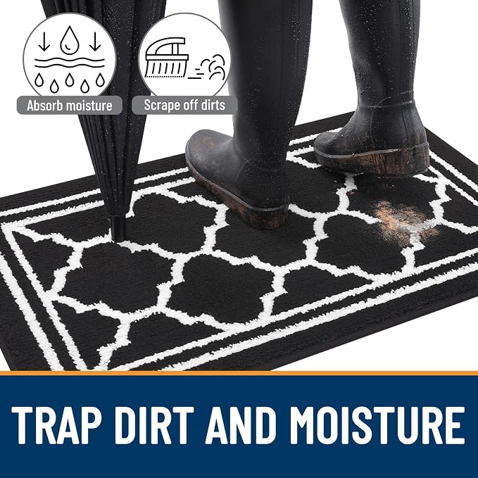 Buganda Runner Indoor Door Mat, Dirt-Resistant and Absorbent Doormat, Low