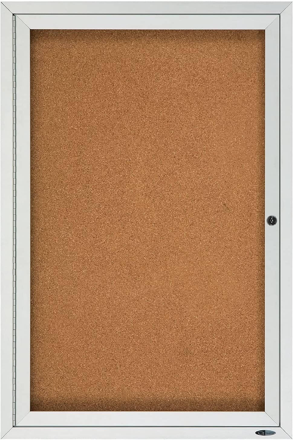 Quartet Bulletin Board, 6' x 4' Enclosed Cork Notice Board, Lockable Swing Doors, Aluminum Frame (2367)