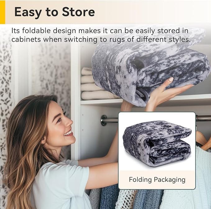 RELEANY Washable Area Rugs 6ft Non-Slip Modern Abstract Soft