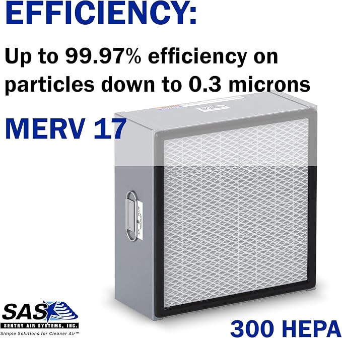 HEPA Filter for Model 300 Sentry Air Systems – MERV 17 Air Filter for Fume