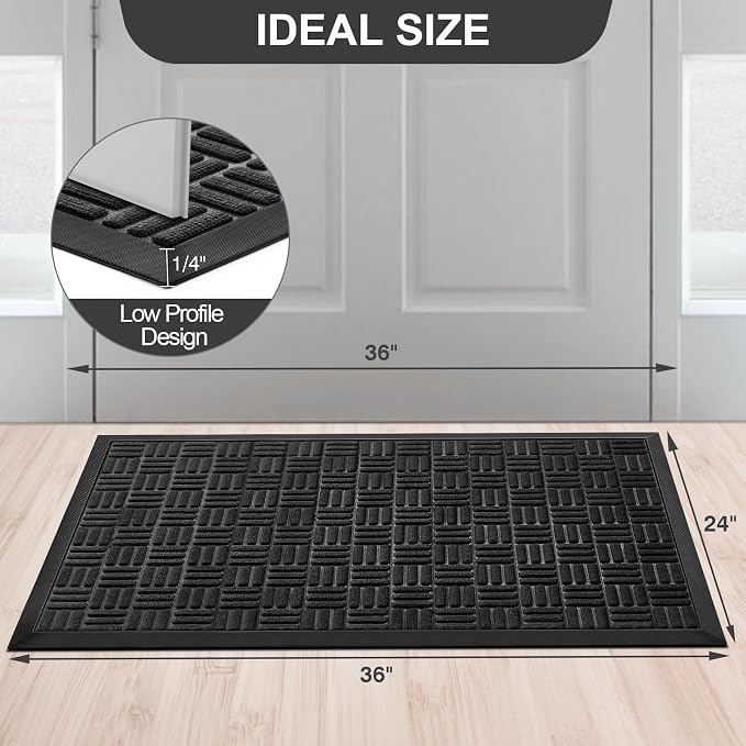 Mibao Front Door Mat, Heavy Duty Durable Welcome Mat