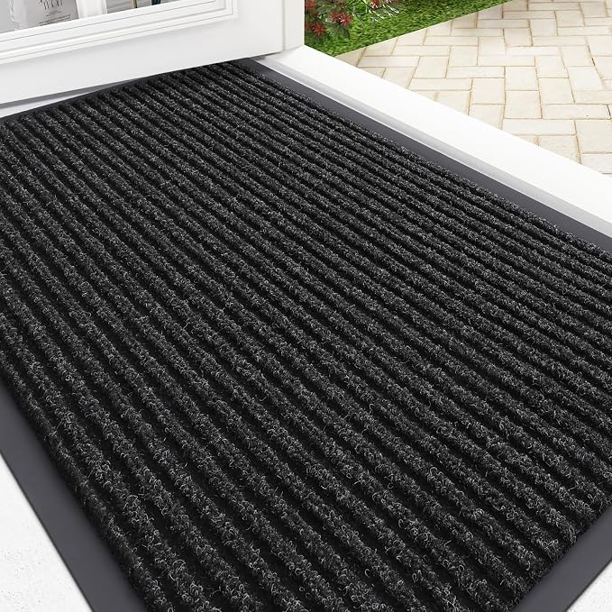 OLANLY Front Door Mat Indoor Outdoor Entrance, Waterproof Heavy Duty Doormat