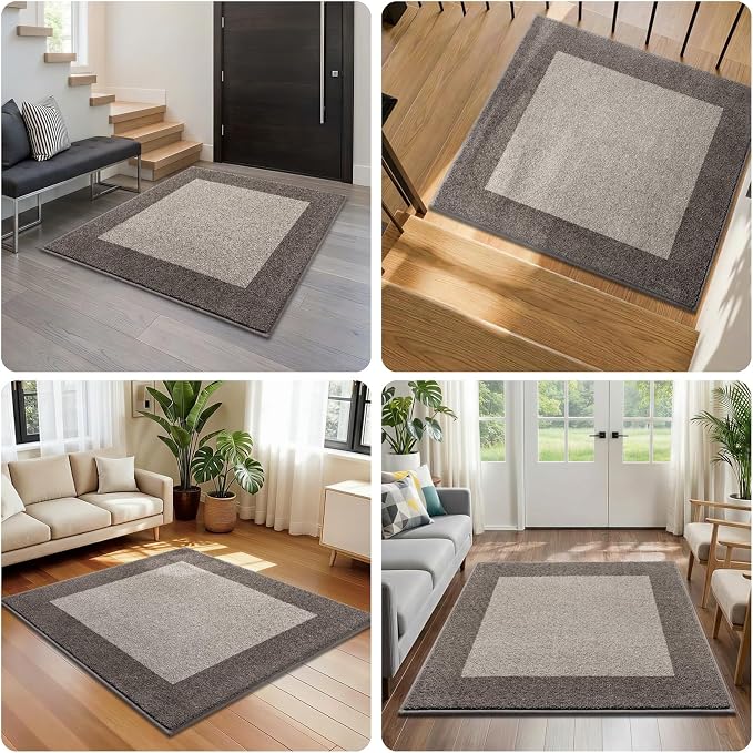 Washable Area Rug 36" x 36", Non Slip Kitchen Rug