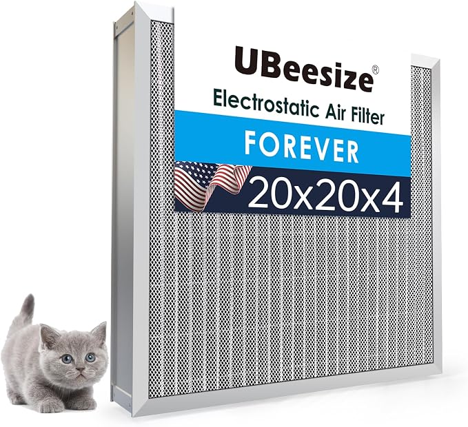UBeesize 20x20x4 Reusable Electrostatic Air Filter HVAC AC Furnace Filter