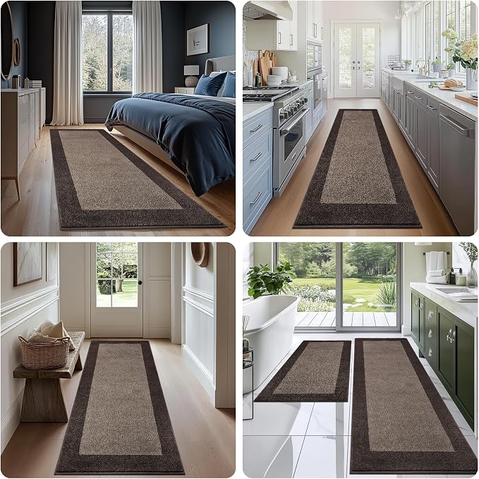 Machine Washable Kitchen Rug 24" x 36", Non Slip Kitchen Mat