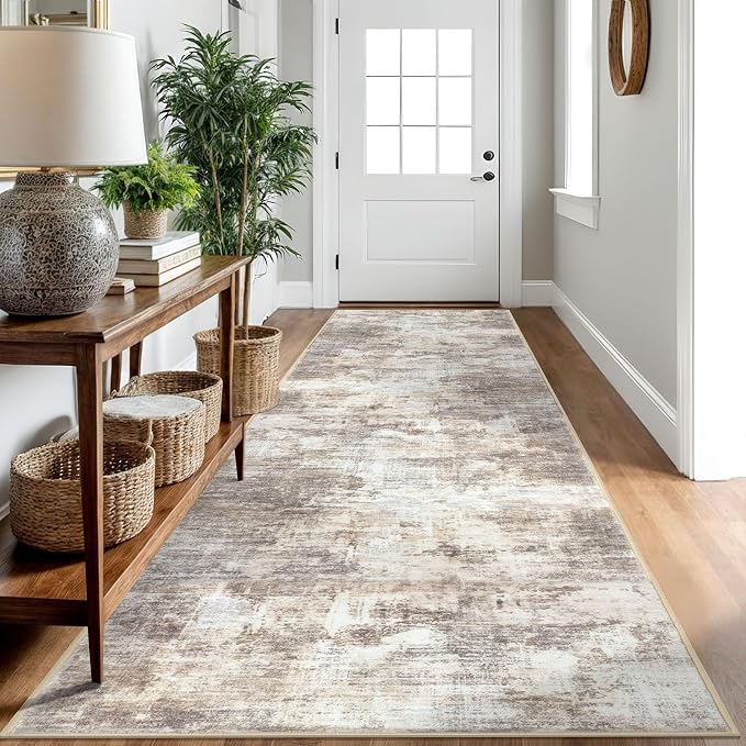 IOHOUZE Abstract Runner Rug 3x10 Ft Washable Runners