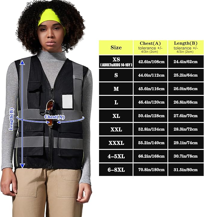 A-SAFETY High Visibility Reflective Safety Vest Customize Logo (XS-8XL)