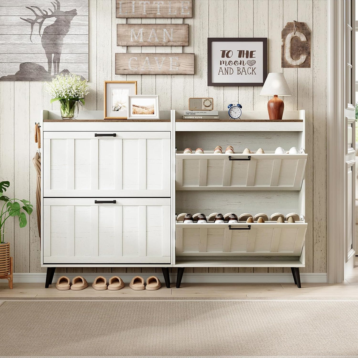 ChooChoo Shoe Storage Cabinet with 2 Flip Drawers