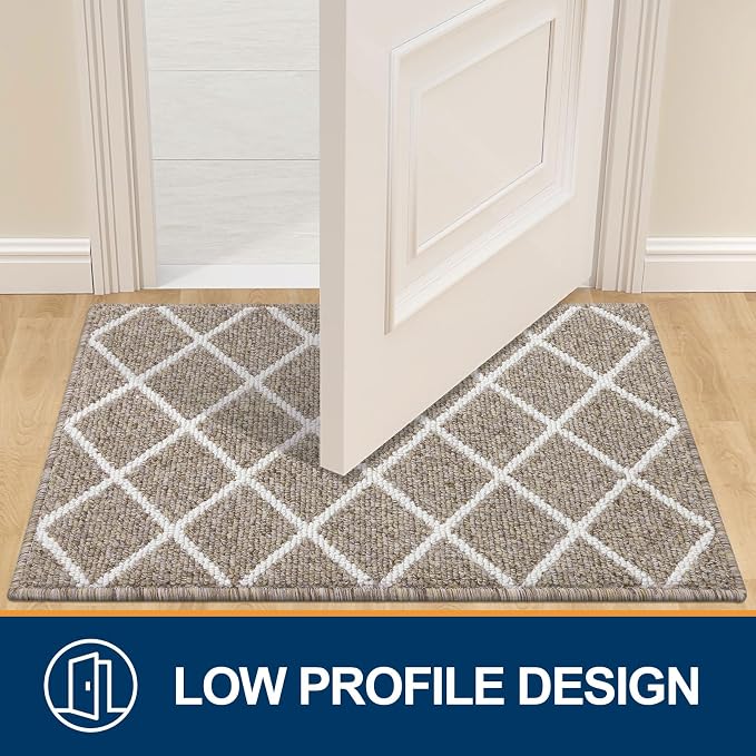 Finchitty Indoor Door Mat, Dirt Resistant and Absorbent, Low-Profile, Washable