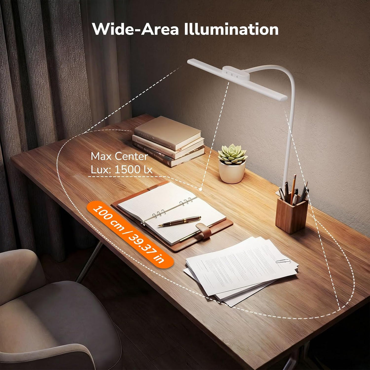 Lepro Desk Lamp with Clamp, Led Clip on Desk Lights for Home Office, White
