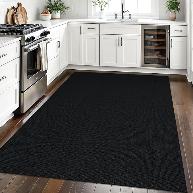 EARTHALL Washable Area Rugs 5x7 Ft Non Slip Living Room Rugs Cotton Rubber