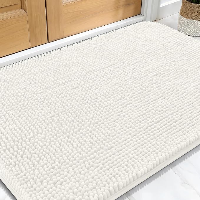 OLANLY Dog Door Mat for Muddy Paws 34x21, Absorbs Moisture and Dirt, Absorbent