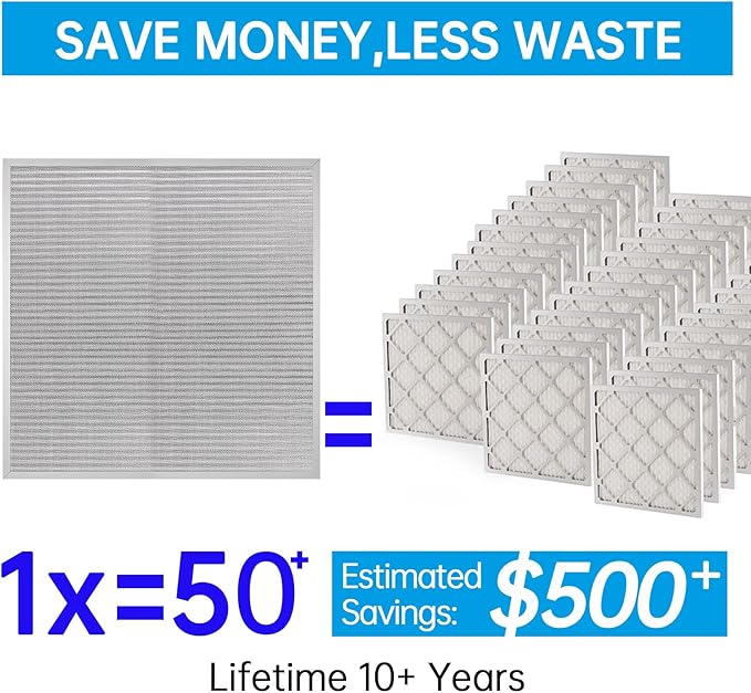 UBeesize 16x16x1 Reusable Electrostatic Air Filter HVAC AC Furnace Filter