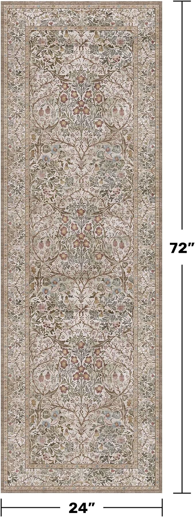 2x6 Washable Bathroom Runner Rug Non Slip