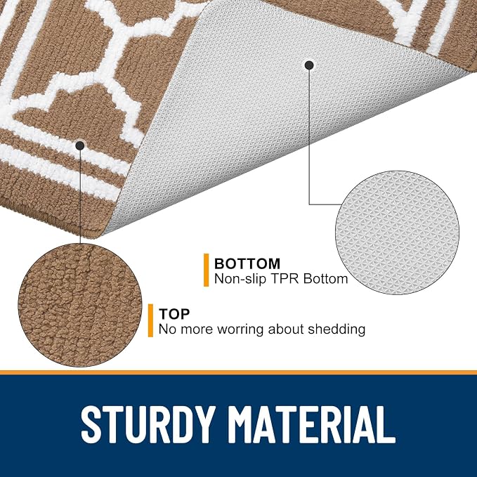 Buganda Large Indoor Door Mat, Dirt-Resistant and Absorbent Doormat, Low