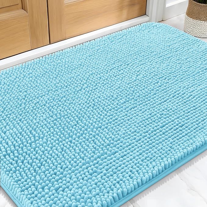 OLANLY Dog Door Mat for Muddy Paws 34x21, Absorbs Moisture and Dirt, Absorbent