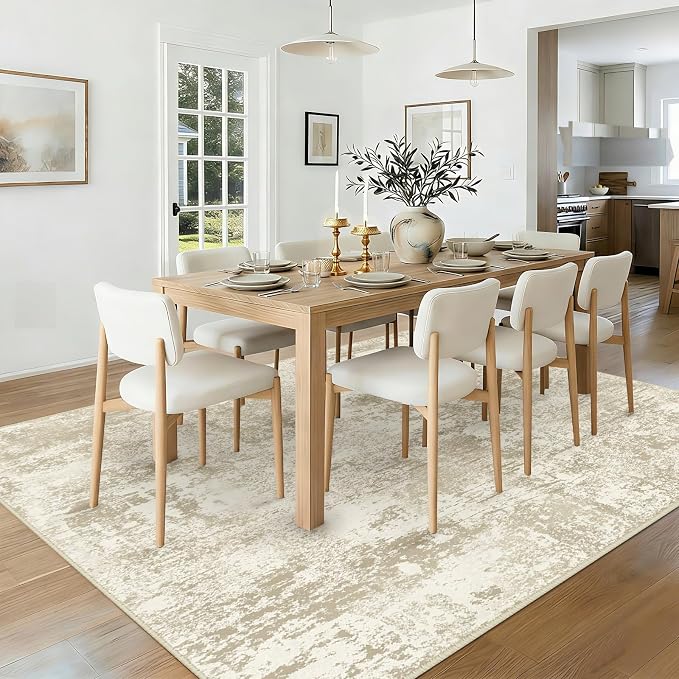 RELEANY Washable Area Rugs 8'x10' Non-Slip Modern Abstract Soft