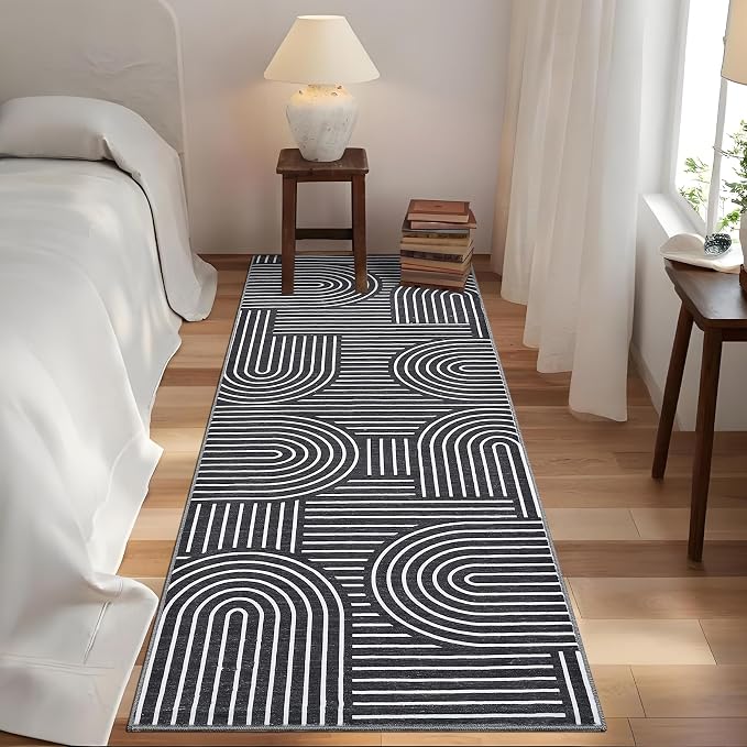 ROYHOME Modern Rug 2x6 Runners for Hallways, Abstract Kitchen Runner Rugs Non