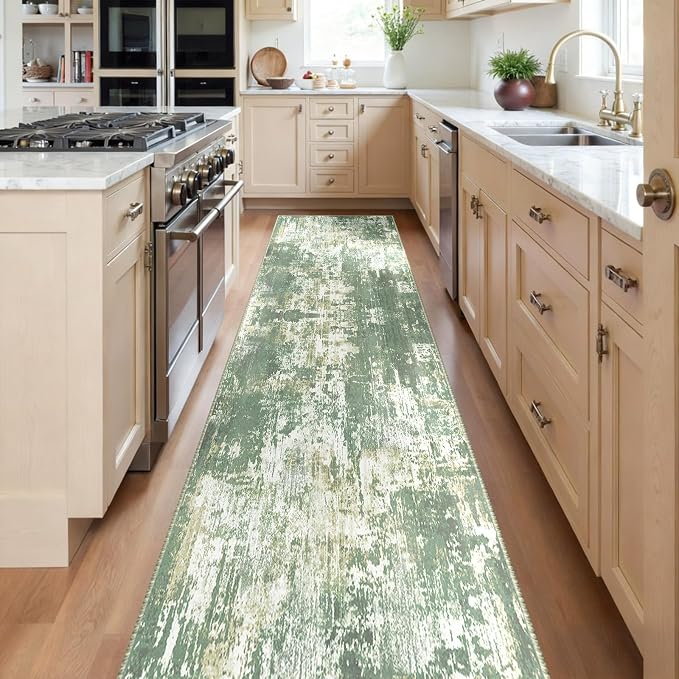 RELEANY Washable Area Rugs 2'x10' Non-Slip Modern Abstract Soft