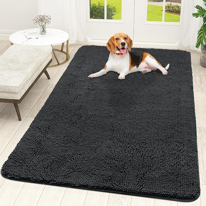 OLANLY Dog Door Mat for Muddy Paws 70x46, Absorbs Moisture and Dirt, Absorbent