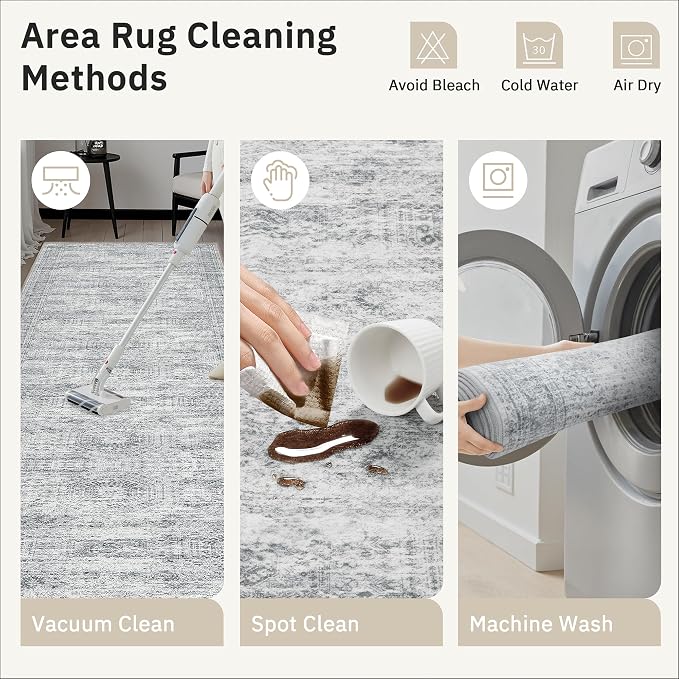 Soalmost Runner Rug 3x10 Washable Non-Slip Hallway Runner Rugs