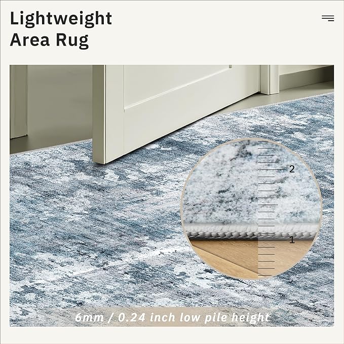 Soalmost 10x14 Area Rugs for Living Room, Non Slip Machine Washable Vintage Rugs
