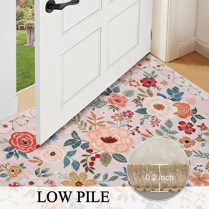 DUKINO 2x6 Runner Rug for Hallway, Washable Kitchen Runner Rug