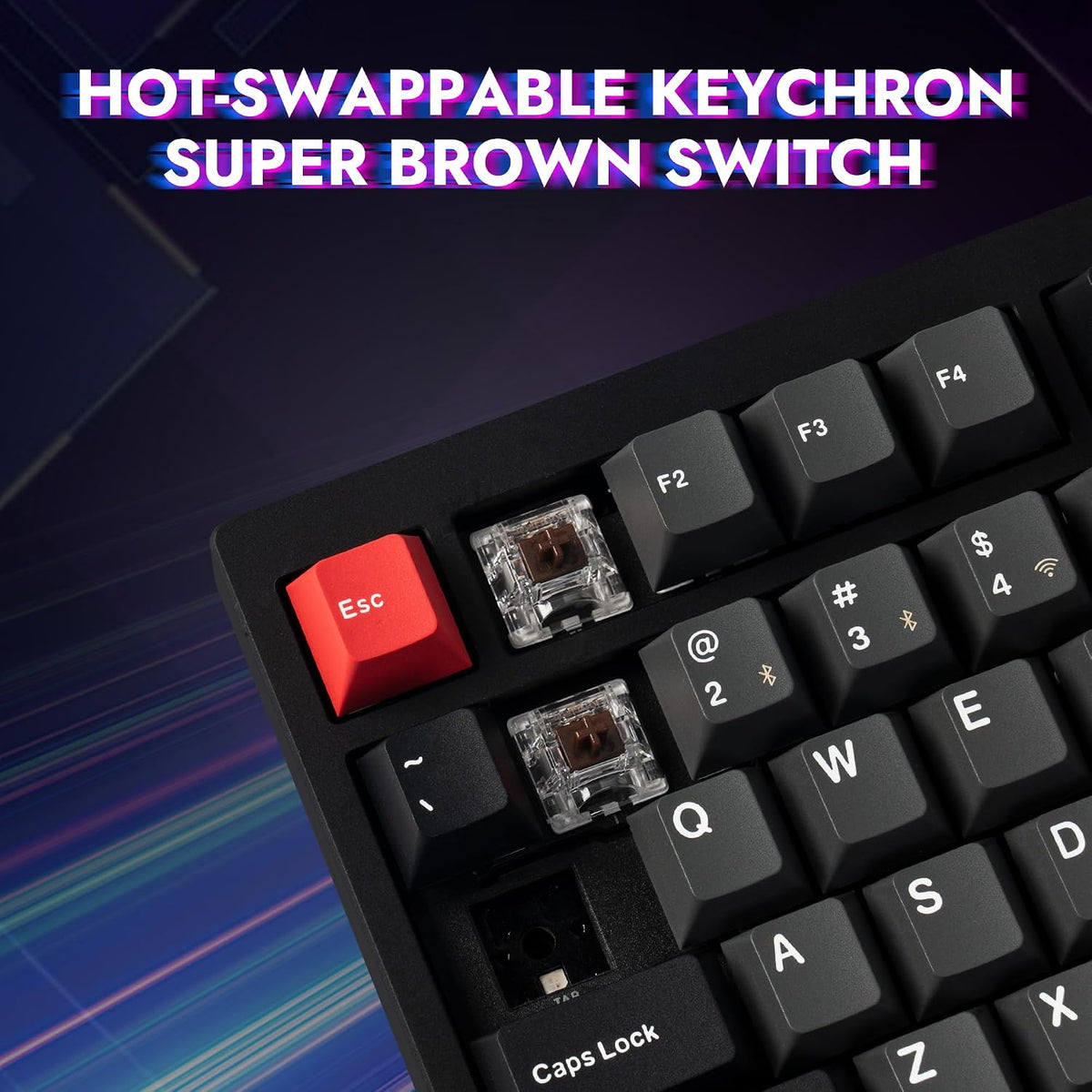 LEMOKEY P1 Pro Wireless Custom Mechanical Keyboard, Full Aluminum 2.4 GHz Bluetooth RGB Backlit 75% Layout with Hot-swappable KEYCHRON Super Brown Switch Compatible with Mac Windows Linux