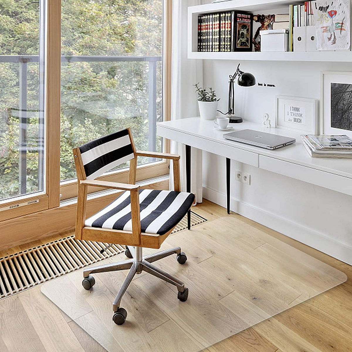 Azadx Office Chair Mat for Hardwood Floor Clear Chair Mat for Easy Glide and Protection Floor Protector for Under Desk Chair Mat Plastic Floor Mat for Office Chair(36" x 48" Rectangle for Hard Floor)