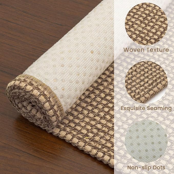 EARTHALL Woven Area Rug 3x5 Ft Washable Rugs