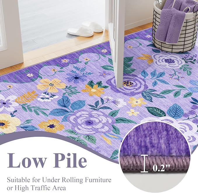 DUKINO 2x8 Runner Rug for Hallway, Washable Kitchen Runner Rug