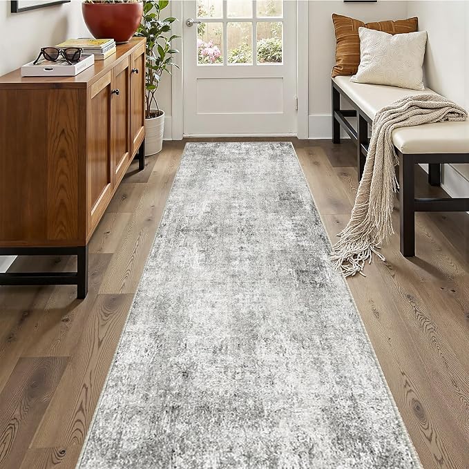 RELEANY Washable Area Rugs 2'x10' Non-Slip Modern Abstract Soft