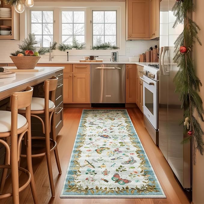 Machine Washable Rug Runners for Hallways: 2'6"x8' Kitchen Runner Stain