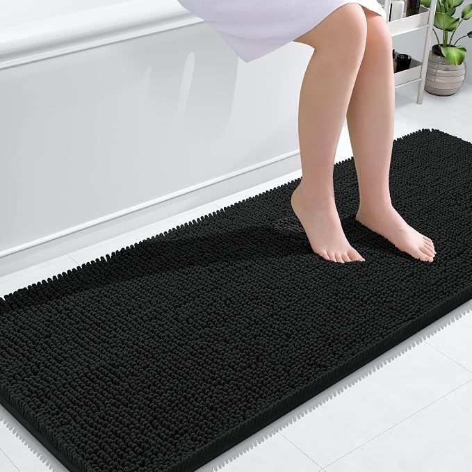 OLANLY Bathroom Runner Rugs 59x24, Extra Soft Absorbent Chenille Bath Rugs
