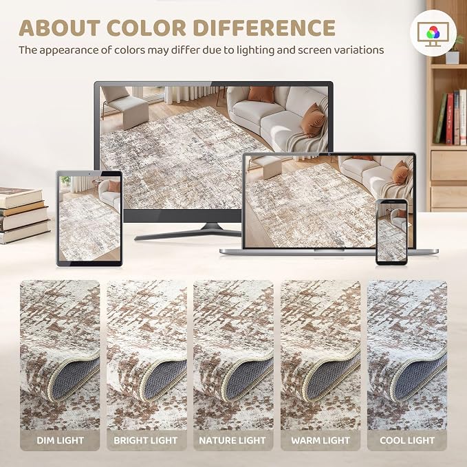UERMEI 2x3 Area Rug Living Room Rugs