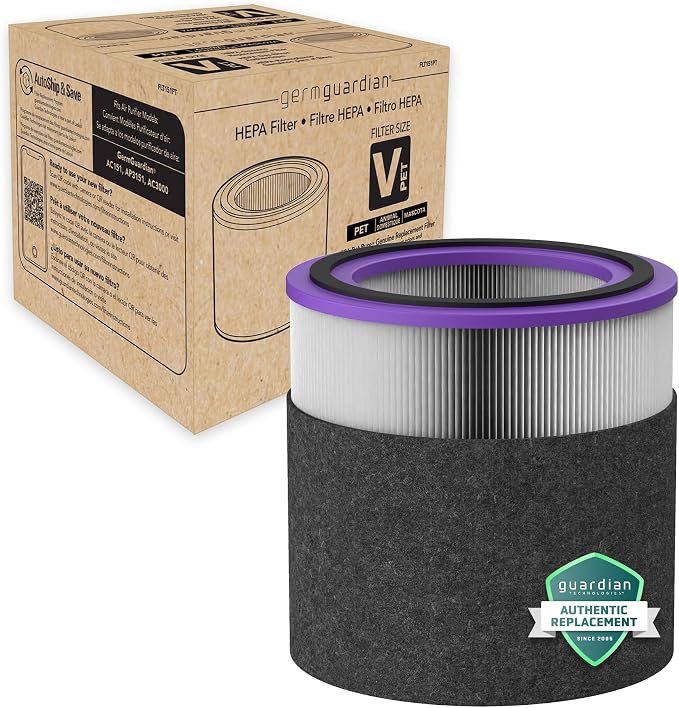 GermGuardian FLT151PT Filter V, Pet Pure HEPA Genuine Replacement Filter
