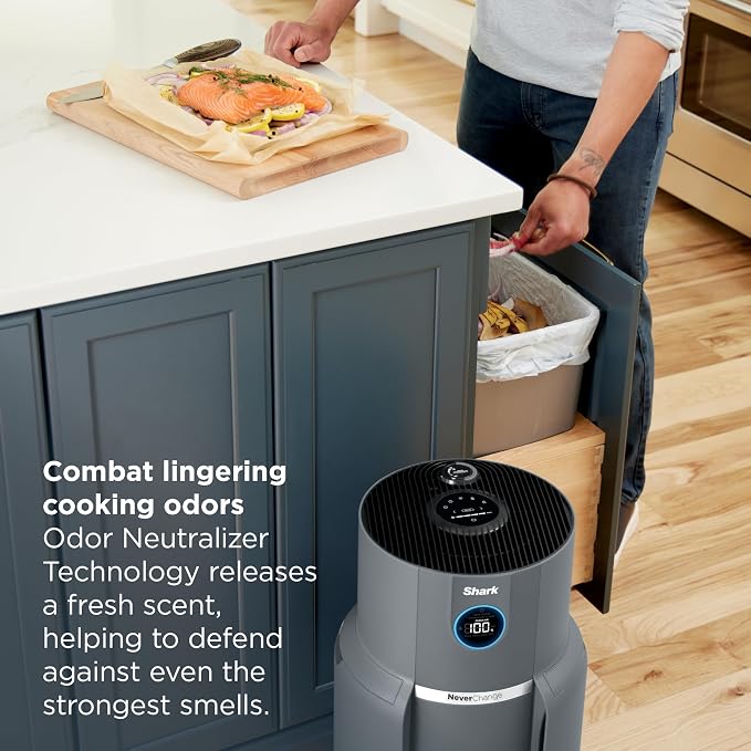 Shark Air Purifier for Home, NeverChange Max, 300 sq. ft. for Large Room
