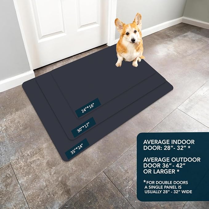 Ultra Thin Door Mat Indoor Entrance, 1/10 in Thin Door Mats
