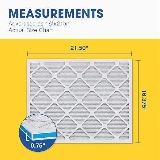 Aerostar 16.375x21.5x1 MERV 8 Air Filter, ACTUAL SIZE, Air Conditioning &