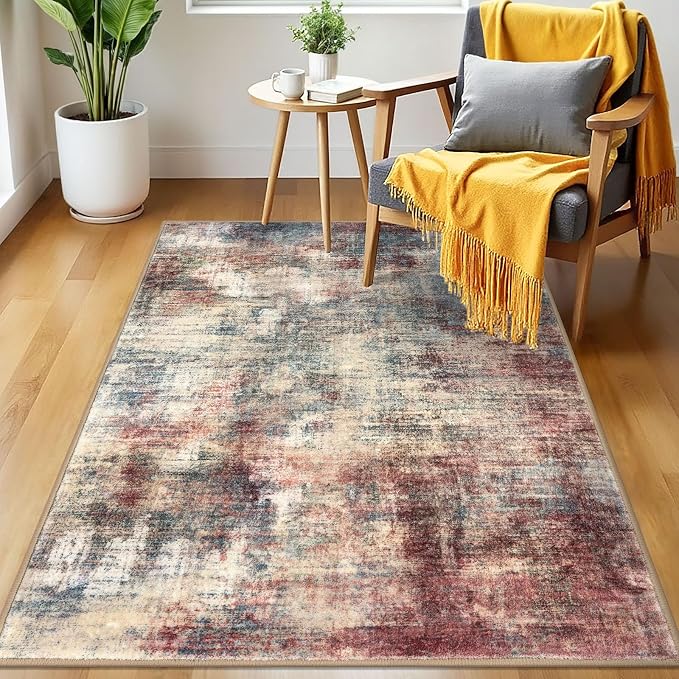 IOHOUZE Abstract Area Rug 3x5 Ft Washable Rugs