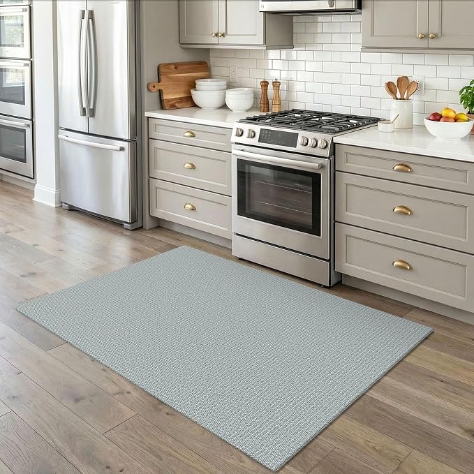EARTHALL Washable Area Rug 4x5 Ft Non Slip Rugs