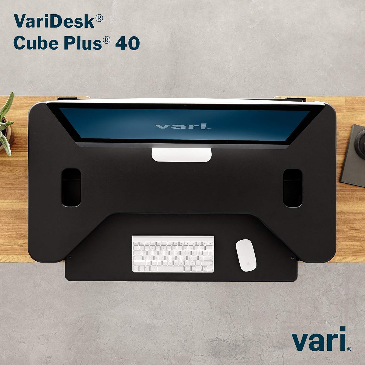 Vari Cube Plus 40 Standing Desk Converter – Black