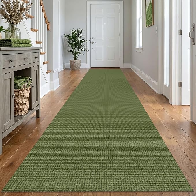 IOHOUZE Washable Exrea Long Hallway Runner Rug 3x14 Non Slip Rubber Backed