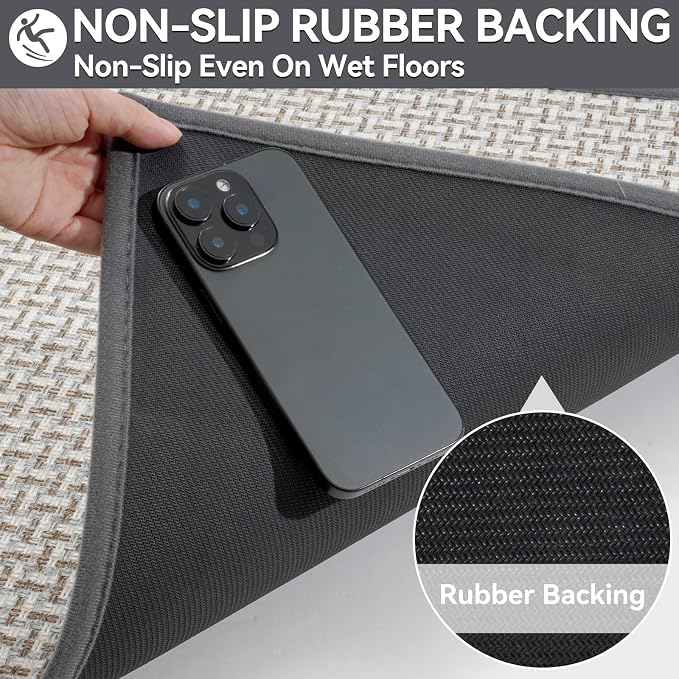 Door Mat 17"x30", Door Mat Indoor Entrance Dirt Resistant and Absorbent